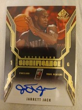 2007-08 SP Game Used Jarrett Jack SIGnificance AUTO AUTOGRAPH TRAIL BLAZERS