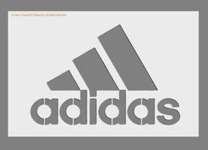 STENCIL of Adidas  A5/A4/A3 sizes 190 micron Mylar (2) - Picture 1 of 3