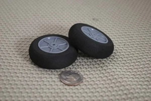 (2) 2 1/8" FOAM TIRE WHEELS FOR RC AIRPLANE NEW US SELLER - Picture 1 of 2