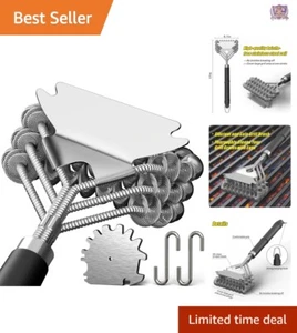 Universal 3D Grill Scraper & Safety Grill Brush - Perfect for All Grill Types - Picture 1 of 9
