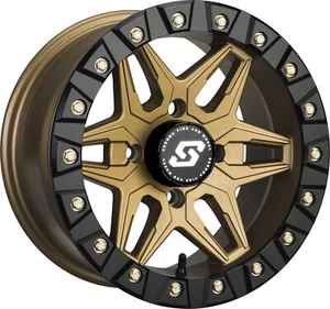 SEDONA SPLIT 6 BRNZ BDLK 14X7 4/156 4 +3 2015-2018 POLARIS RZR 900 S w/EPS A72BZ - Picture 1 of 2