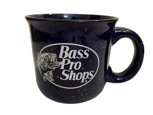 Bass Pro Shops 16oz Ceramic Speckled Mug Cup Coffee Blue Collectable Vintage - Picture 1 of 3