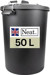 50L Bin with Clip Lock Lid Home/Kitchen/Garden Rubbish Waste Storage Dustbin - Picture 1 of 6