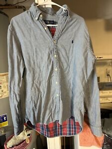 Mens Polo Ralph Lauren Long Sleeve Shirt Size Large Used