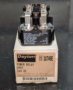 Dayton 3X749E Open Power Relay: Surface Mounted, 24V DC, 8 Pins/Terminals, DPDT - Picture 1 of 8
