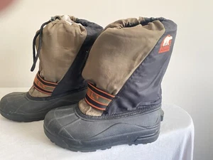 Youth Sorel Felt Pack Boots Size 5 M Ice Fox Wool Liners EUC - Picture 1 of 7
