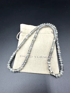 "Collar de cadena de labradorita David Yurman de plata esterlina con cuentas espirituales 26""" - Imagen 1 de 5