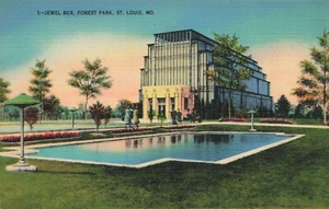 Postcard Jewel Box Forest Park St. Louis Missouri MO - Picture 1 of 2