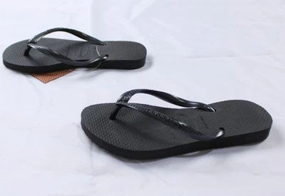 Sandalias chanclas delgadas para niños Havaianas LB3 negras EE. UU.: 13C/1Y UE: 31-32 BR: 29-30 Foto 1 de 4