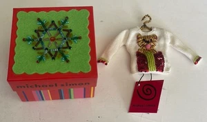 Suéter de colección raro Michael Simon con cuentas para perro con caja y etiquetas - Imagen 1 de 3