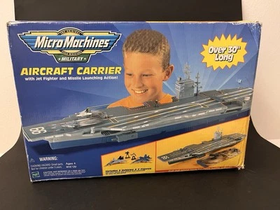 Micro Machines Aircraft Carrier 30" 1999 Hasbro Galoob New - Immagine 1 di 4