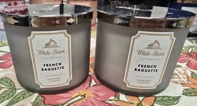 2 Bath & Body Works FRENCH BAGUETTE  3 Wick Candle 14.5oz Fresh Baked Bread  - Image 1 of 3