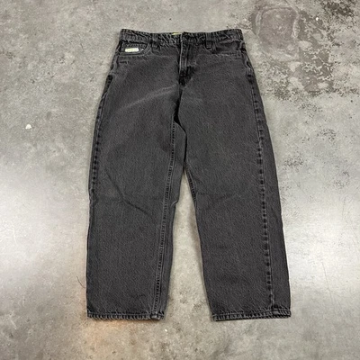 Empyre Jeans Teen 27x26 Black Skateboard Baggy Y2K Drawstring Preowned - Image 1 of 4