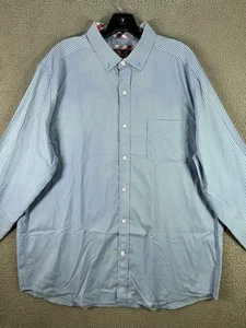 Johnston & Murphy XC4 Hemd Herren Extra Large blau kariert Button Down Langarm - Bild 1 von 11