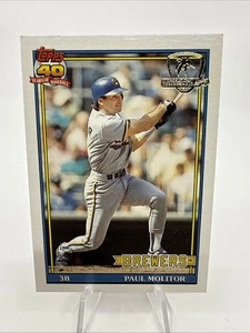 1991 Topps Baseball Desert Shield #95 Paul Molitor #3897 - Imagen 1 de 10