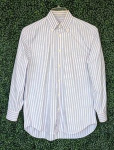 Brioni for Neiman Marcus Button Down Dress Shirt Men's M Striped Made in ITALY - Picture 1 of 18