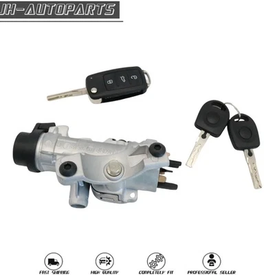 4B0905851P Para VW 2002-2010 Fusca Conjunto de Cilindro de Trava de Ignição com Chaves - Imagem 1 de 4