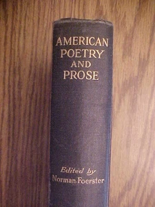 1925 American Poetry and Prosa Norman Foerster Vintage HC Hardcover - Bild 1 von 5