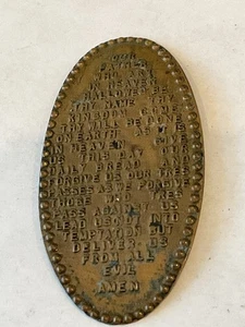 Oración “Padre Nuestro” impresa en un centavo roto. Totalmente legible. - Imagen 1 de 4