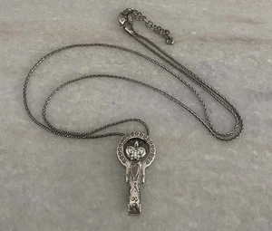 Brighton Floating Crystal Heart Badge Clip ID Lanyard Necklace - Picture 1 of 8