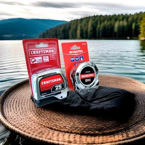 combination of two hard and chrome measuring tapes 25ft/33ft - Picture 1 of 3