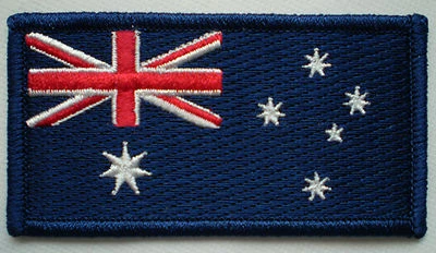 IRON ON AUSSIE FLAG & AUSTRALIA COAT OF ARMS PATCH PACK ! BE AUSSIE SPORT PROUD! - image 1 of 2