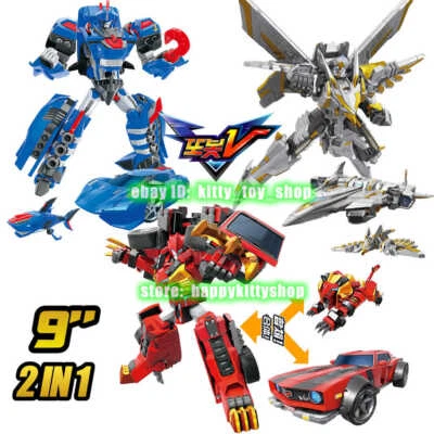 Tobot V Galaxy Detectives 9" Transformar Robot Figura Niños Juguete Coche Avión Vehículo Foto 1 de 4