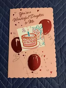 American Greetings Wonderful Daughter to Me Birthday Greeting Card - Picture 1 of 4