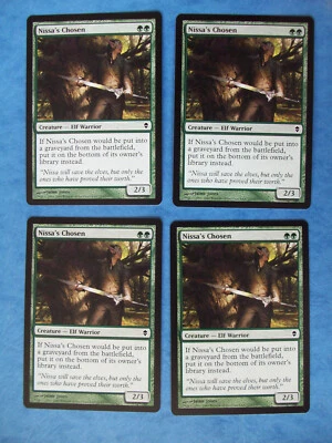 MTG Magic the Gathering NISSA'S CHOSEN ZENDIKAR NM X4 ACTUAL PICTURES - Image 1 of 2