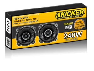 Honda Civic Front Door Speakers Kicker 6.5" 17cm car speakers +Pods 240W - Picture 1 of 1