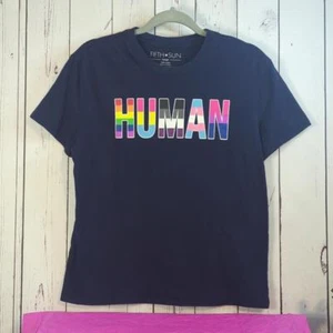HUMAN T-Shirt Junior Large Gay Pride, Pansexual, Asexual, Transgender, Bisexual - Picture 1 of 9