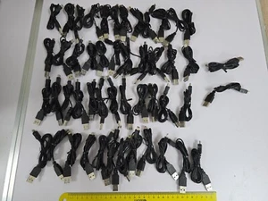 50 x MINI USB CHARGING CABLES 90cm 3ft LONG LEAD JOB LOT BRAND NEW Wholesale - Picture 1 of 6