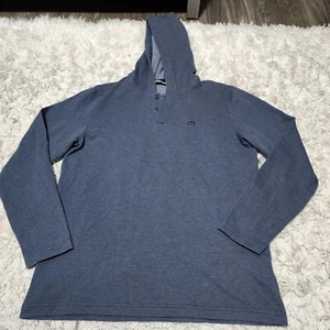 Travis Mathew leichter Hoodie Sweatshirt Herren blau grau Gr. M - Bild 1 von 9