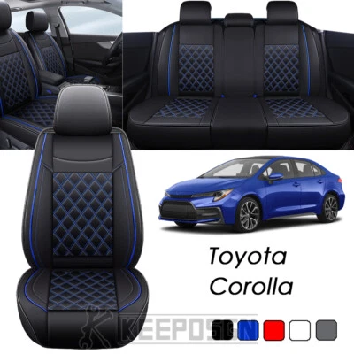 For Toyota Corolla Car Seat Covers Full Set Leather Front 5/2 Seater Waterproof - Image 1 of 4