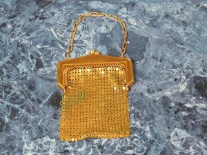 Vintage Whiting & Davis Gold Tone Mesh Purse (Rare) - Picture 1 of 7