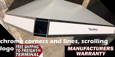 Campana extractora 42 pulgadas ventilación 1933 diseño retro blanco con detalles cromados 600 cfm AH12242 Foto 1 de 4