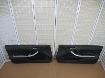 00-06 BMW E46 330ci 325ci Coupe BLACK & ALLOY Left Right Interior Door Panel SET - Image 1 of 4