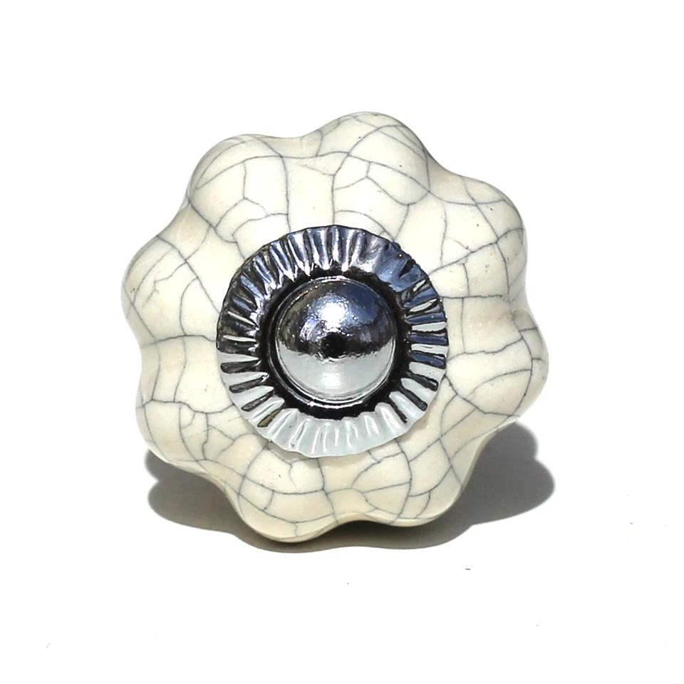 Small chic cupboard door knobs handles drawer pulls. Ceramic knobs and glass - Image 1 of 1