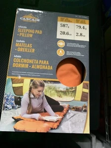 Cascade Mountain Tech 1319036 Inflatable Sleeping Pad with Pillow, 74x23" -... - Picture 1 of 4
