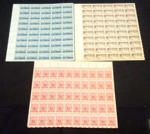 (3) US STAMP SHEETS OF 50 SCOTT #979,#968 & #1013 3 CENTS MNH.REDUCED 5/7 (1999) - Picture 1 of 2