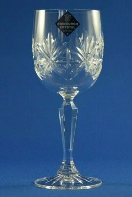EDINBURGH CRYSTAL - NESS DESIGN - WINE GLASS 17cm / 6 5/8" UNUSED NEW CONDITION