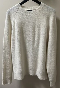 NWOT Club Monaco Bouclé Crewneck Sweater Egret Off White - Size L - Picture 1 of 4