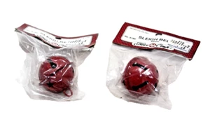 VTG Bells Lot of 2 Red Metal New Old Stock Ben Franklin Small 1.5" Diameter - Picture 1 of 3