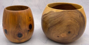Vintage Hawaii Wooden Bowls Signed Sepp - Set of 2 - Picture 1 of 24
