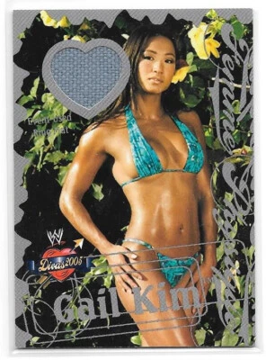 2004 Fleer WWE Divine Divas 2005 Femme Physique Memorabilia #FPGK Gail Kim Mat - Image 1 of 2