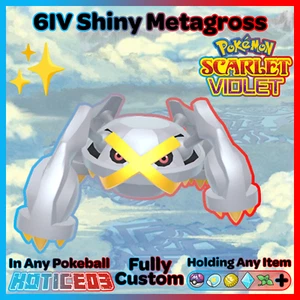 Shiny Metagross 6IV Pokemon Scharlachrot & Violett Fast Trade Indigo Disk DLC - Bild 1 von 24