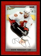 2006-07 Upper Deck Beehive RED FACSIMILE AUTO Alex Tanguay Calgary Flames #87 R8