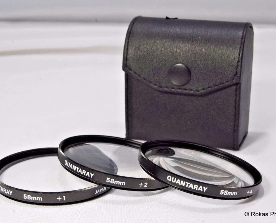 Quantaray 58mm +1, +2, +4 Lens Kit close up macro set - Image 1 of 1