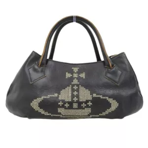 Vivienne Westwood Bag Orb Stitch Design Leather Limited Edition From Japan - Picture 1 of 10