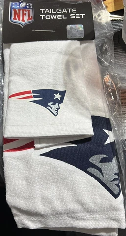 NFL New England Patriots Tailgate Towel Set McArthur Towels Original Packaging Cover